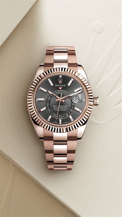 rolex sky dweller everose